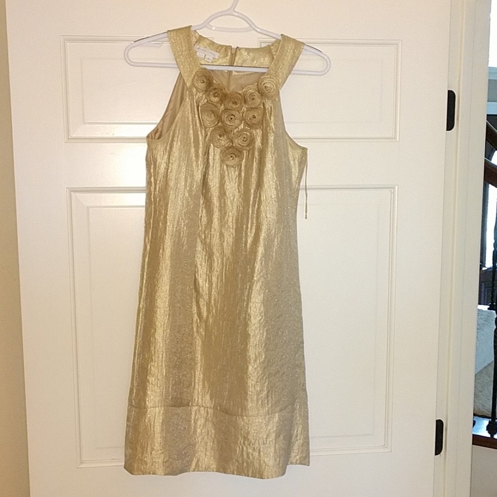 London Times Size 4 beige dress